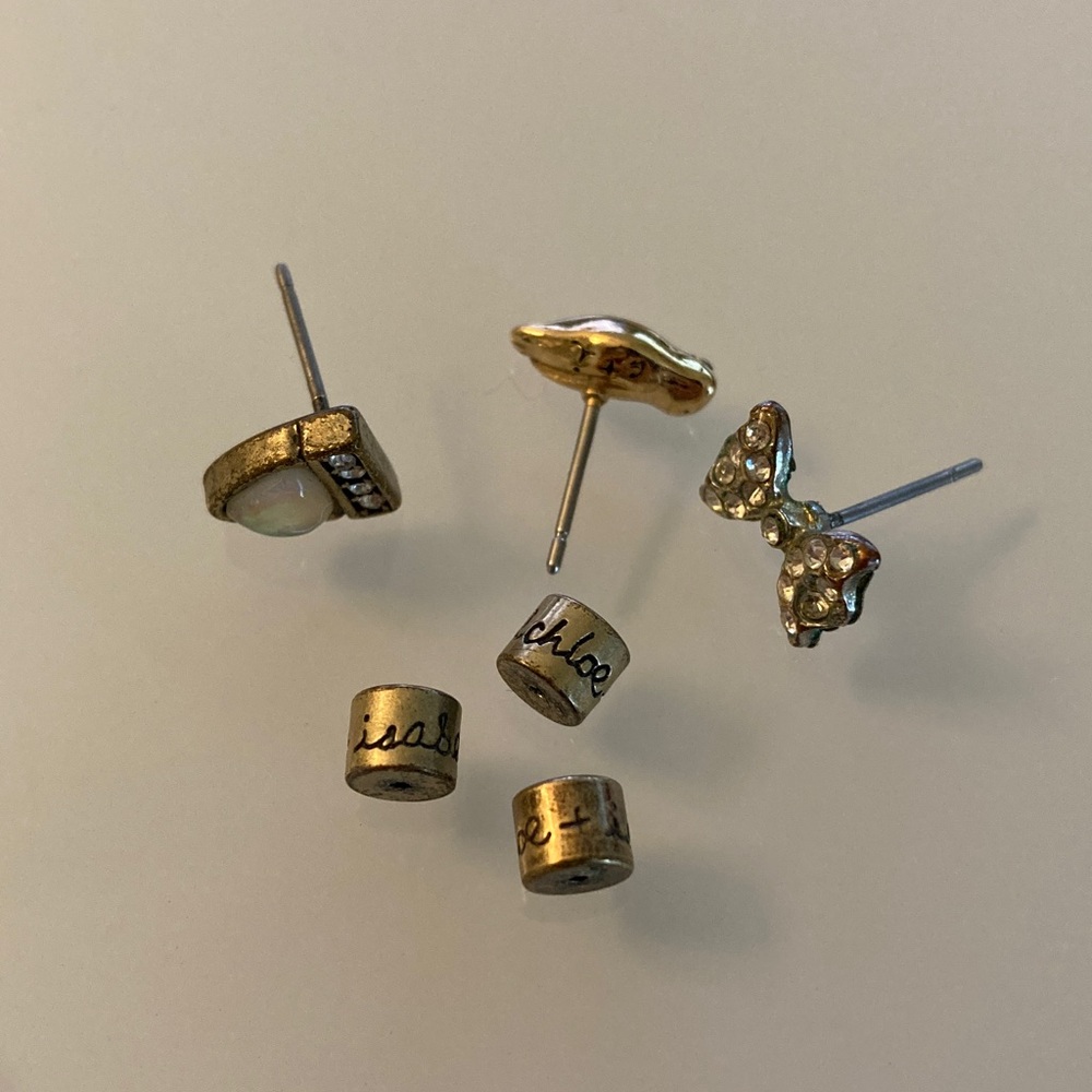 Mixed Stud Earrings 925 Silver Givenchy Chloe + I… - image 4